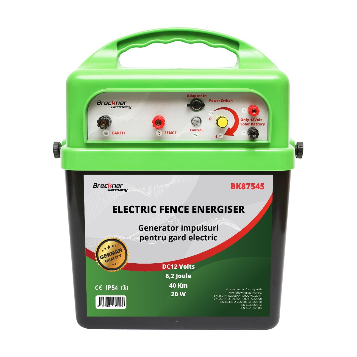 Aparat generator impulsuri DC 220V/AC 12V 6.2 Joule, 40 km gard electric Breckner Germany